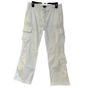 J. Crew White Cargo Pants Favorite Fit Wide Leg size 8